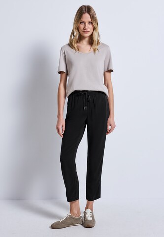STREET ONE Slimfit Hose in Schwarz