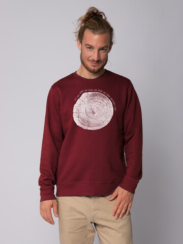 Watapparel Sweatshirt ' Baumscheibe ' in Rood: voorkant