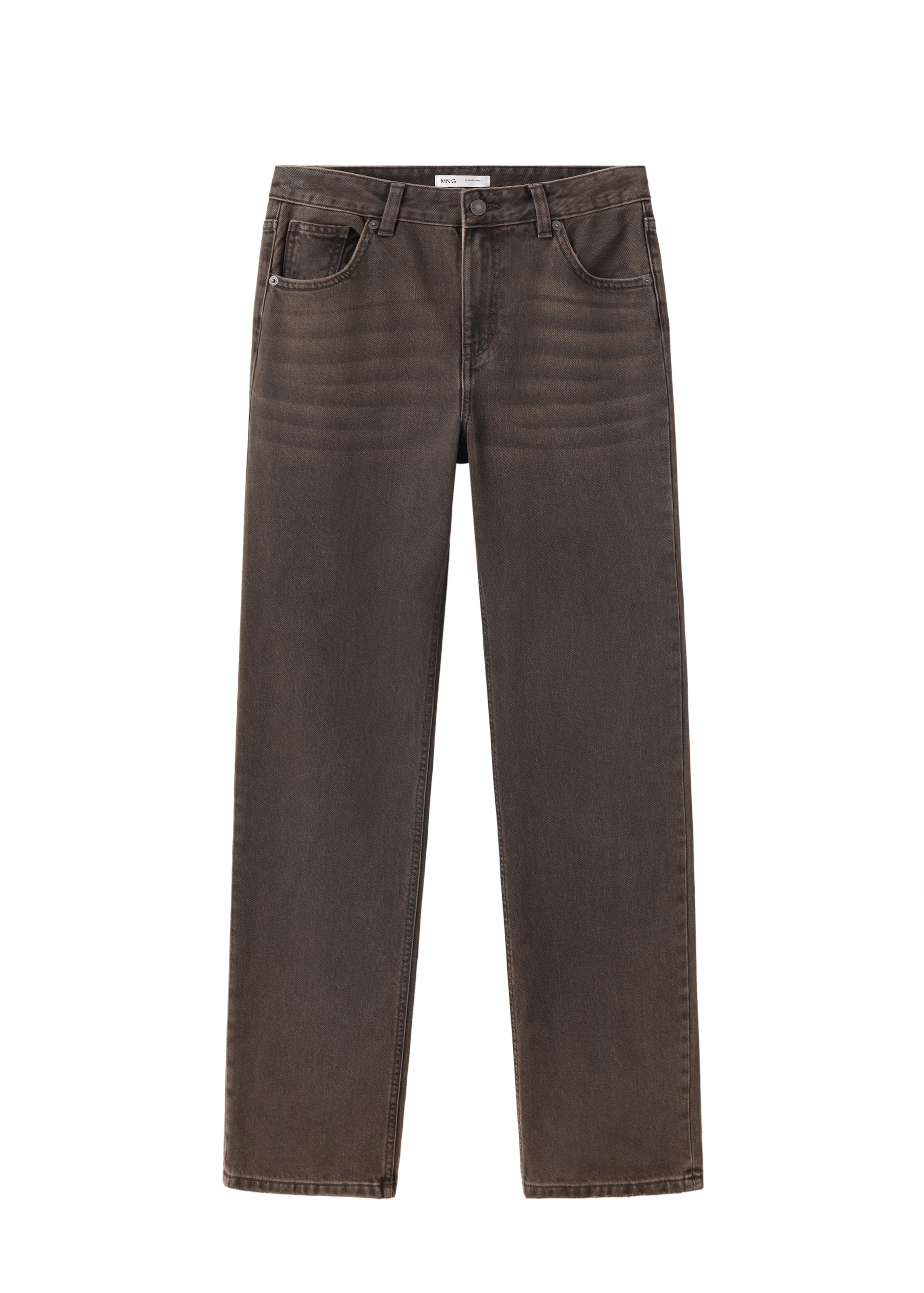 MANGO Regular Jeans 'LIMA' in Brown: front