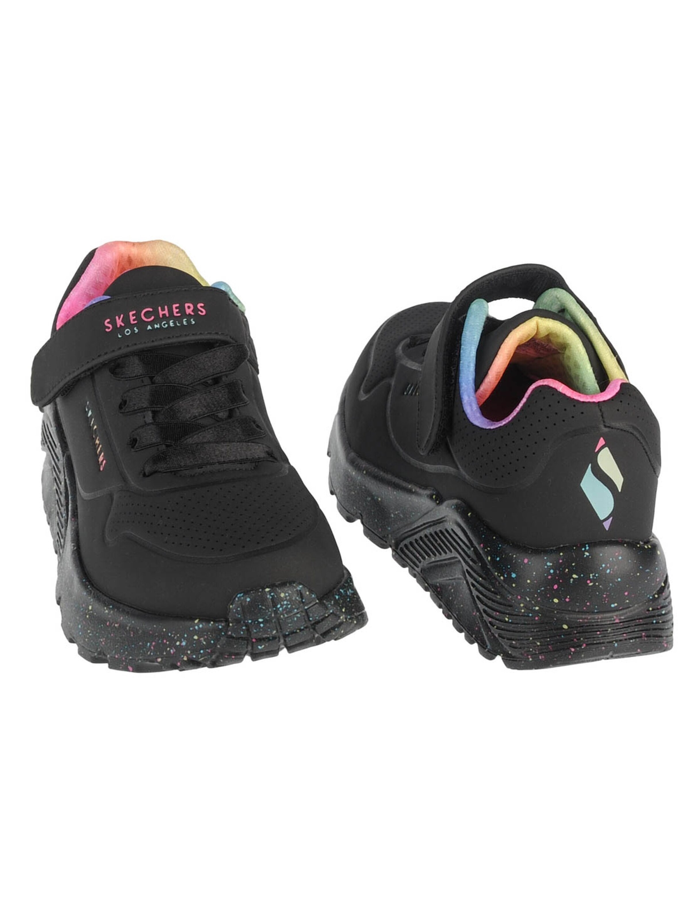 SKECHERS Sneaker 'Skechers Uno Lite Rainbow Specks'‌‌‌‌‌ in Schwarz