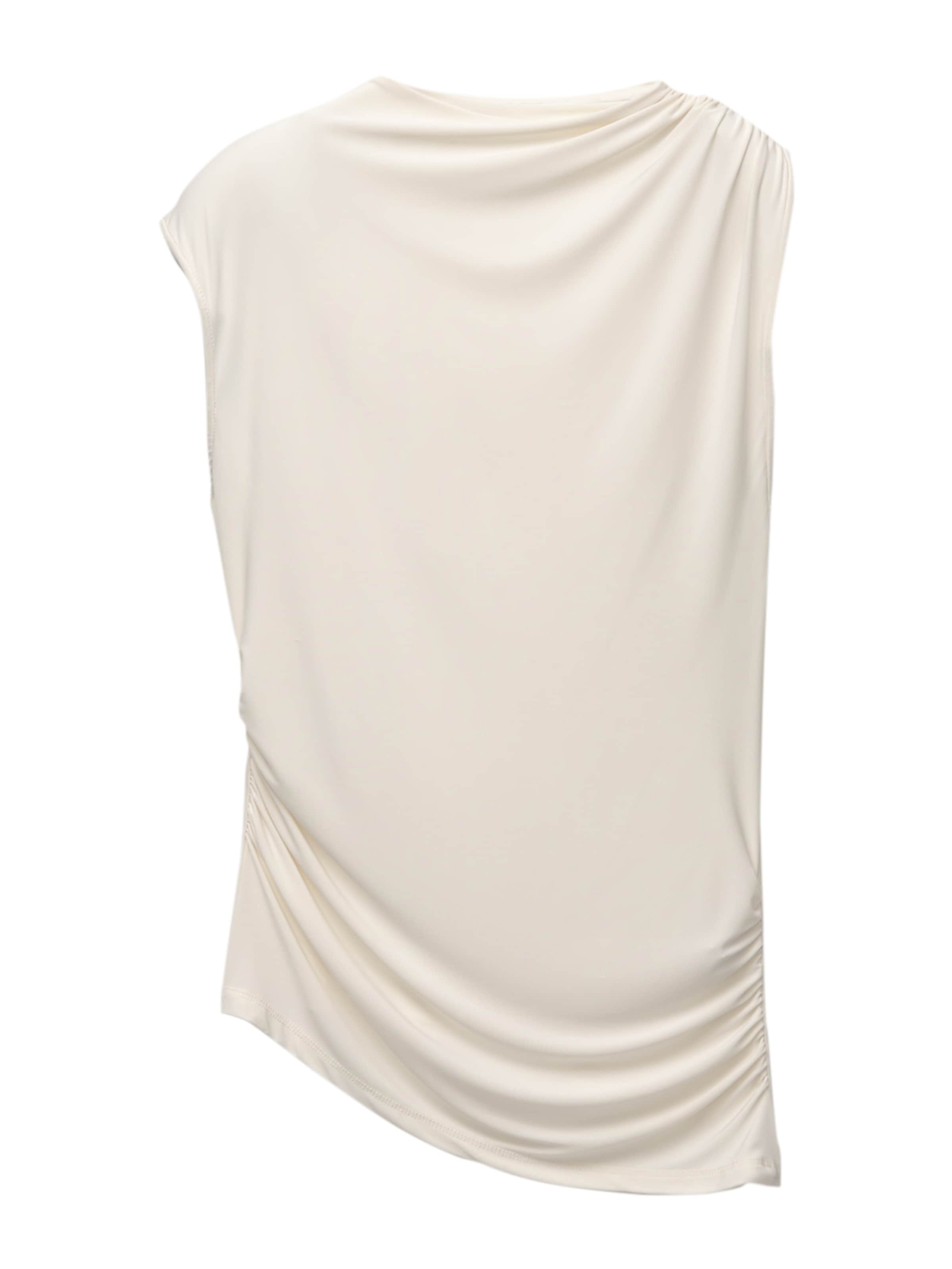 Pull&Bear Koszulka w kolorze beżowy: przód