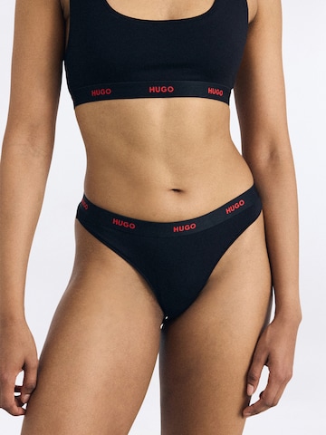HUGOTanga gaćice - crna boja: prednji dio