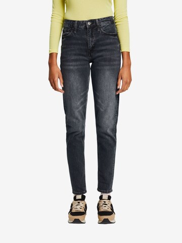 ESPRIT Slimfit Jeans in Zwart: voorkant