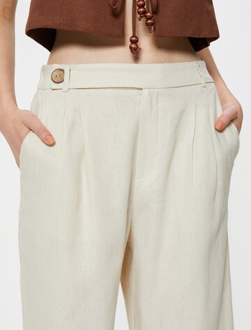 Koton Wide leg Pleat-front trousers in Beige