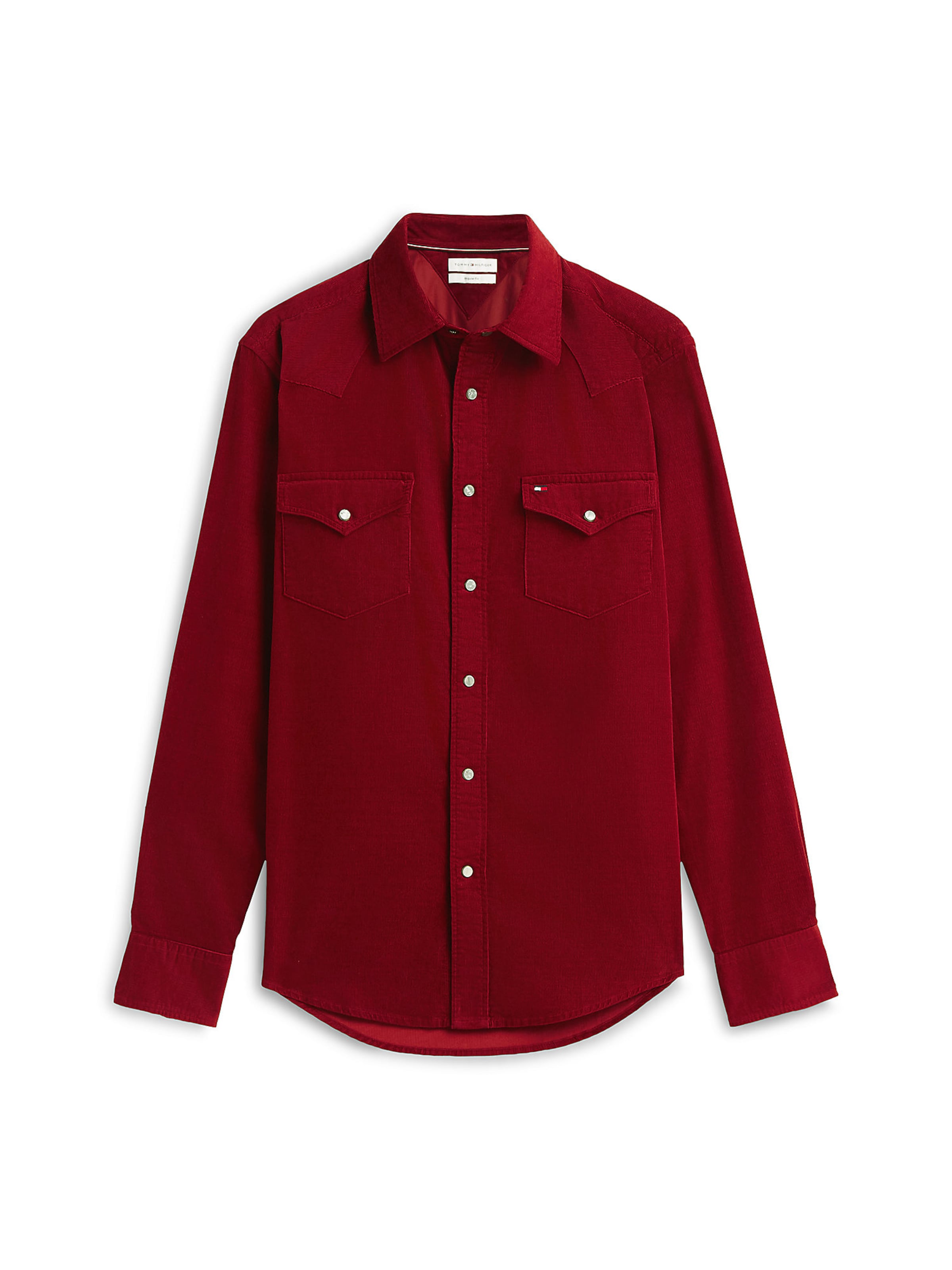 TOMMY HILFIGER Regular fit Overhemd in Rood: voorkant