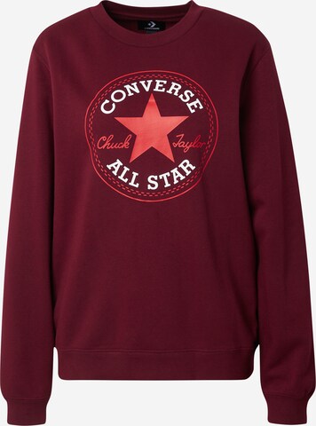CONVERSESweater majica 'CONVERSE GO-TO ALL STAR' - crvena boja: prednji dio