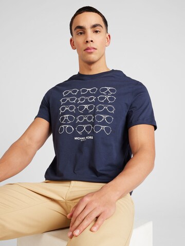 Michael Kors T-Shirt 'AVIATOR HISTORY' in Blau