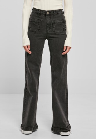 Urban Classics Bootcut Džíny – černá