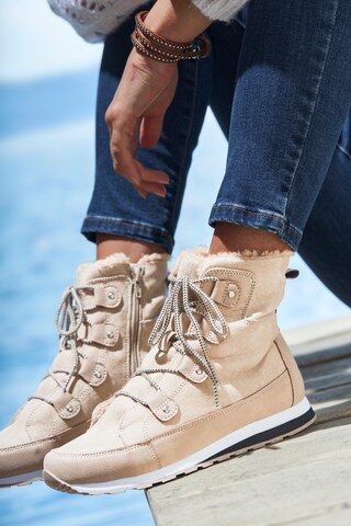 VIVANCE Schnürstiefel in Beige: Vorderseite
