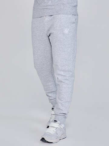 SikSilk Tapered Sports trousers 'Melierte' in Grey: front