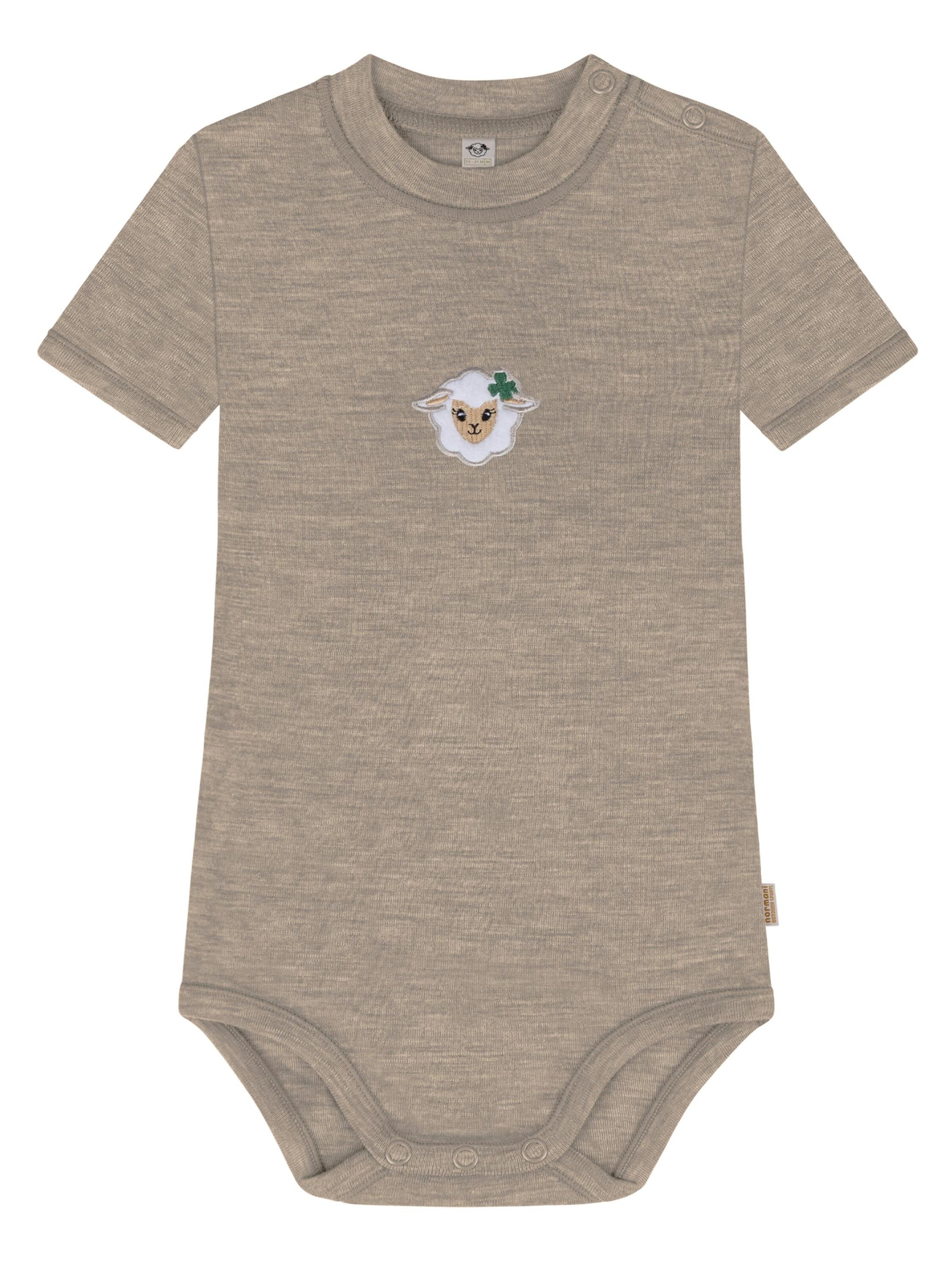 Barboteuse / body 'Tihoi' normani en beige : devant