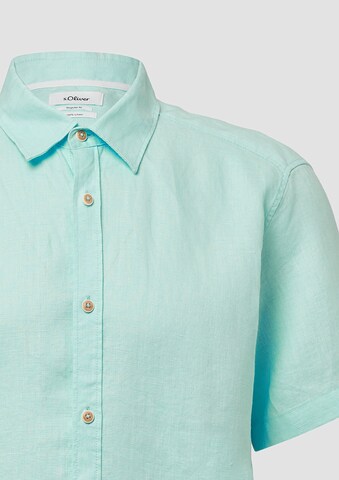 s.Oliver Comfort fit Button Up Shirt in Green