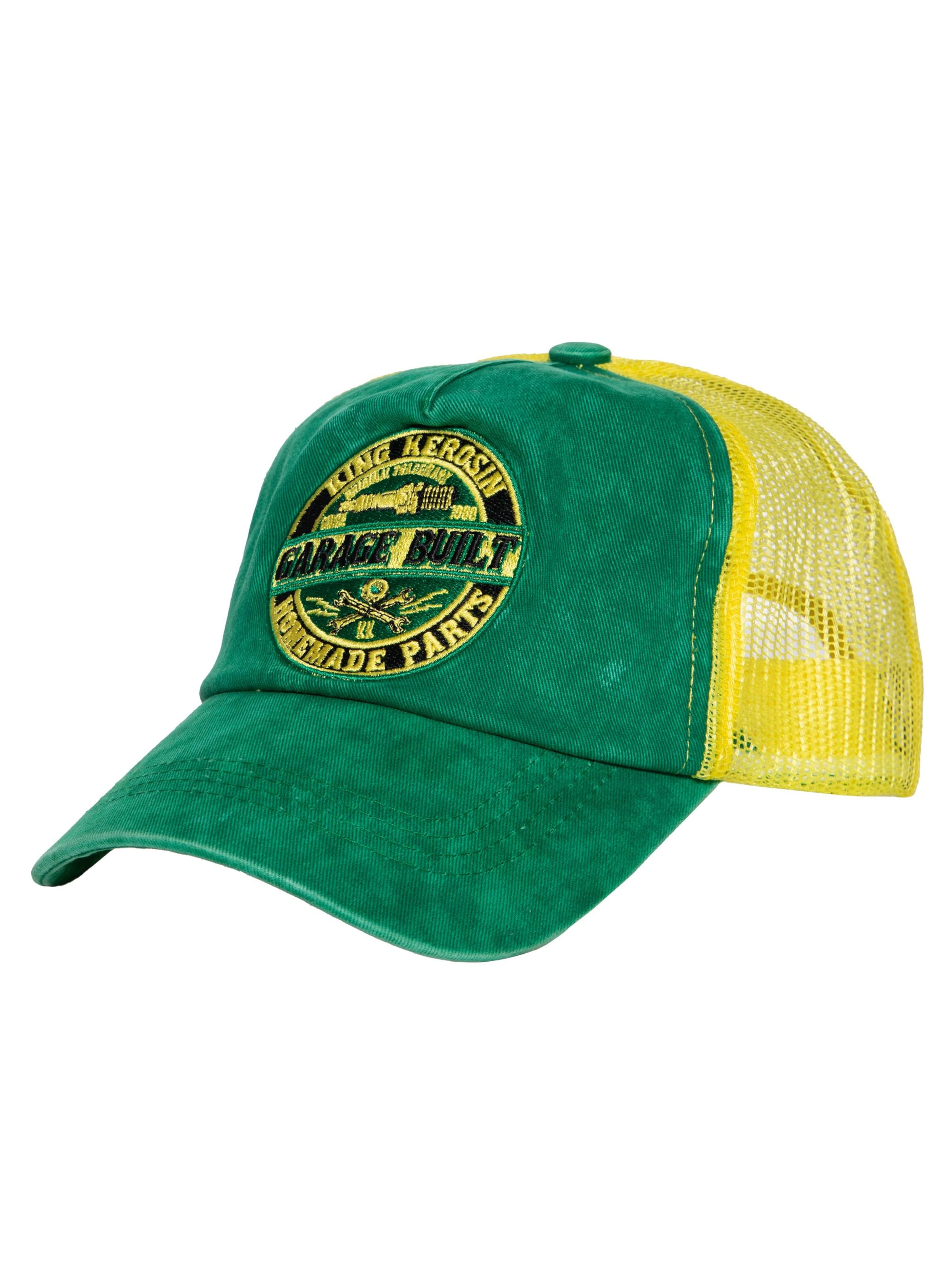 King Kerosin Cap 'Garage Built' in Green: front