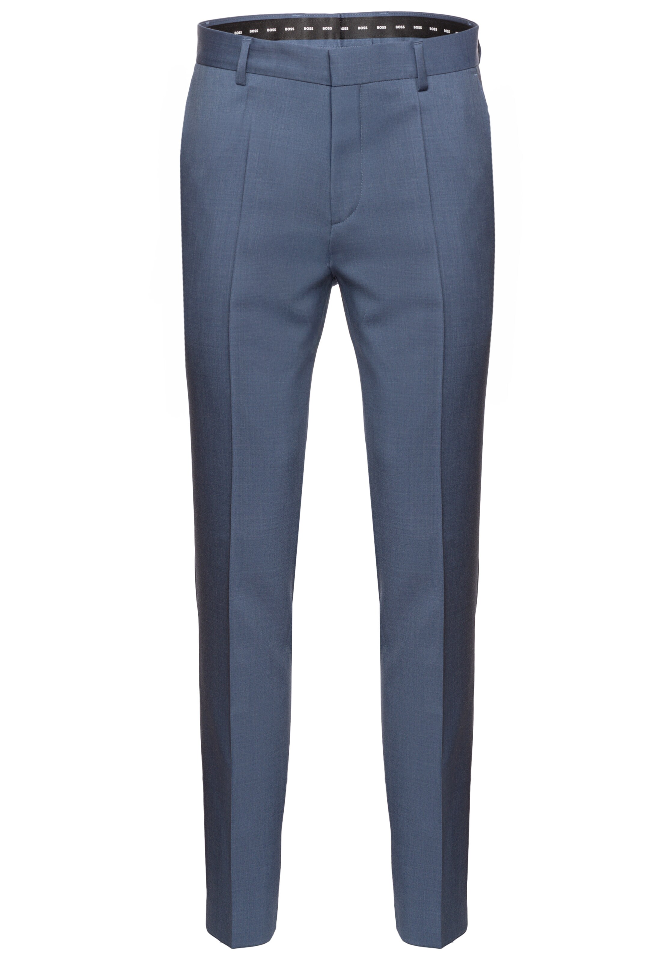 BOSS Slim fit Pleated Pants 'Genius' in Blue: front