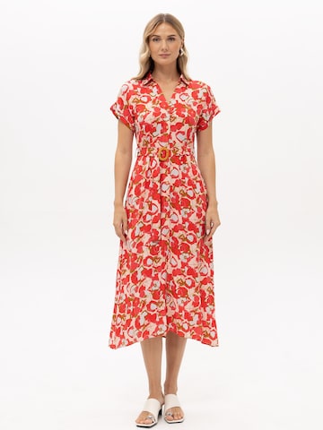 Passioni Summer Dress 'Sommerkleid mit Blumenprint' in Red: front