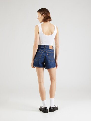 mėlyna LEVI'S ® Laisvas Džinsai 'High Waisted Mom Short'