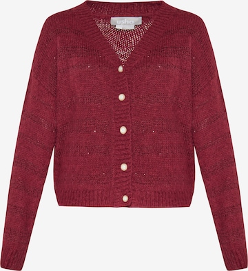 Cardigan Usha en rouge : devant