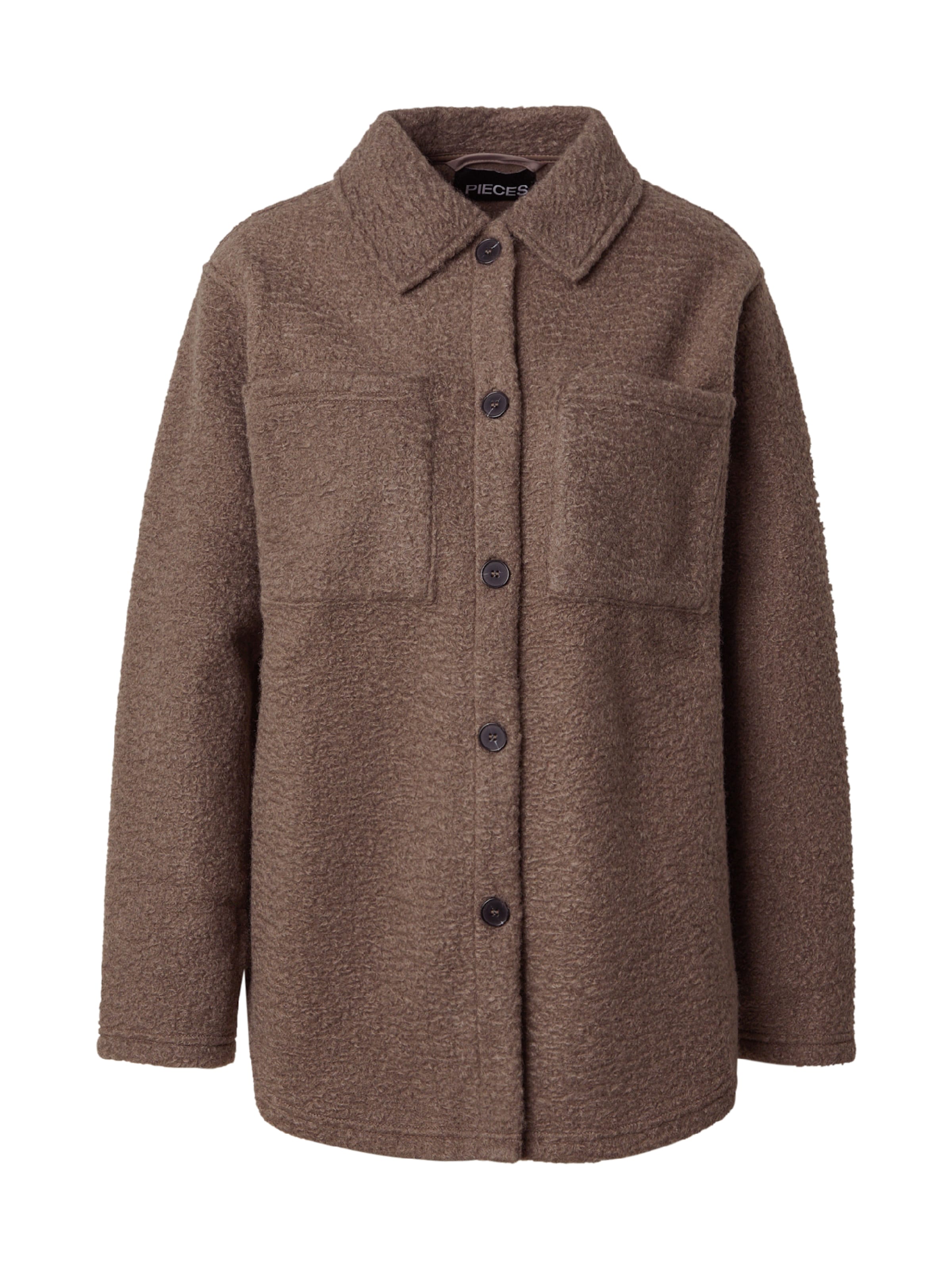 PIECES Between-Season Jacket 'PCOline' in Brown: front