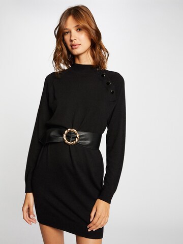 Morgan Πλεκτό φόρεμα 'MERCI' σε μαύρο: μπροστά