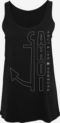 F4NT4STIC Top 'Ahoi Anker Outlines Knut & Jan Hamburg' in Black: front