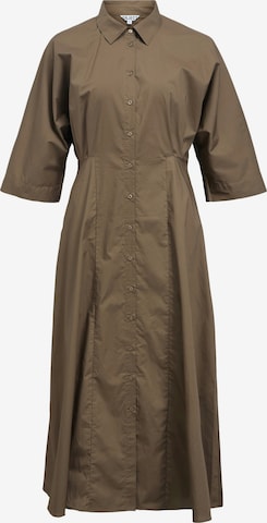 Robe-chemise 'OBJElly Hope' OBJECT en marron : devant