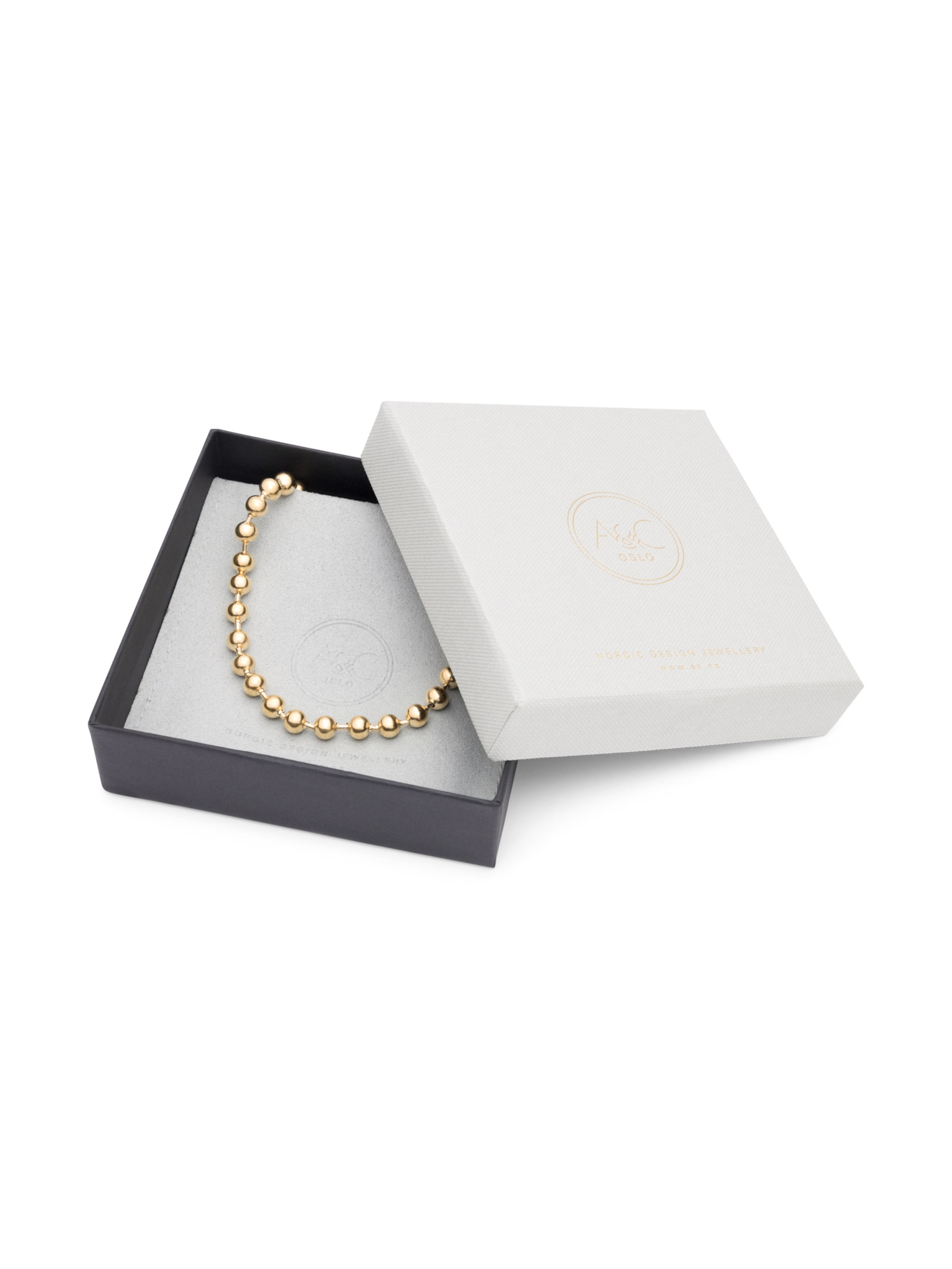 A&C Oslo – Nordic Design Jewellery Ketting 'Steel' in Goud