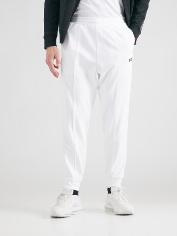 Tapered Pantaloni sportivi 'Hadiko' di BOSS in bianco: frontale