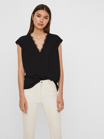 VERO MODA Blouse 'VMCARRIE' in Zwart: voorkant