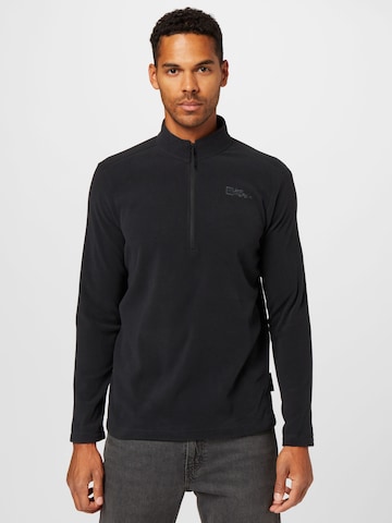 JACK WOLFSKIN - Pullover desportivo 'TAUNUS' em preto: frente