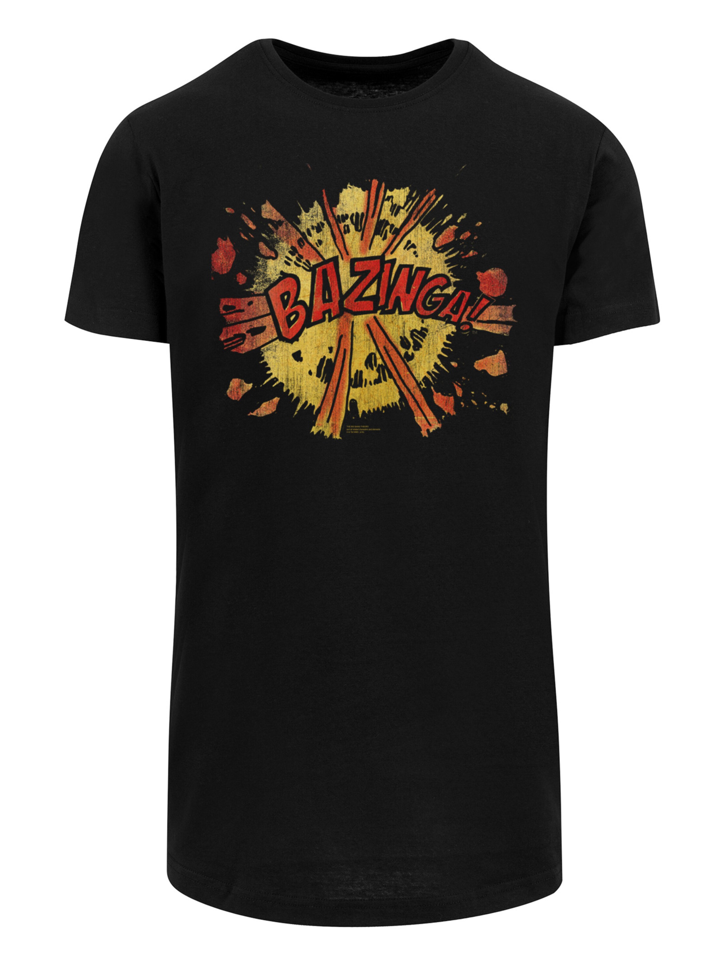 F4NT4STIC T-Shirt 'Big Bang Theory Bazinga Explosion and Big Bang Theory' in Schwarz: Vorderseite