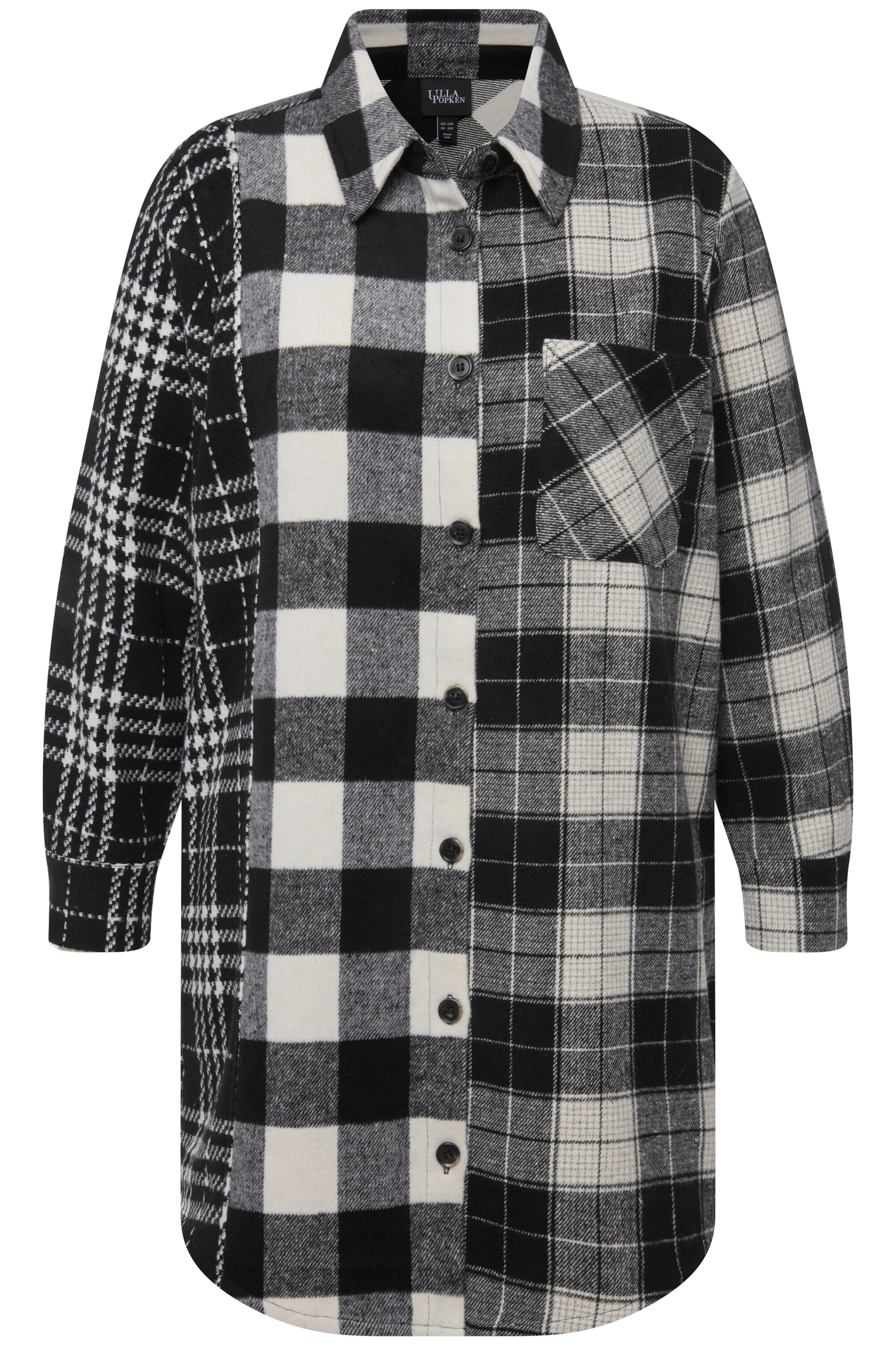 Ulla Popken Between-Season Jacket in Stone / Black / White, Item view