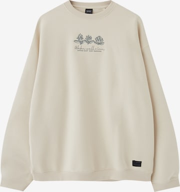 Pull&Bear Sweatshirt i hvit: forside