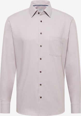 ETERNA Regular fit Zakelijk overhemd in Beige: voorkant