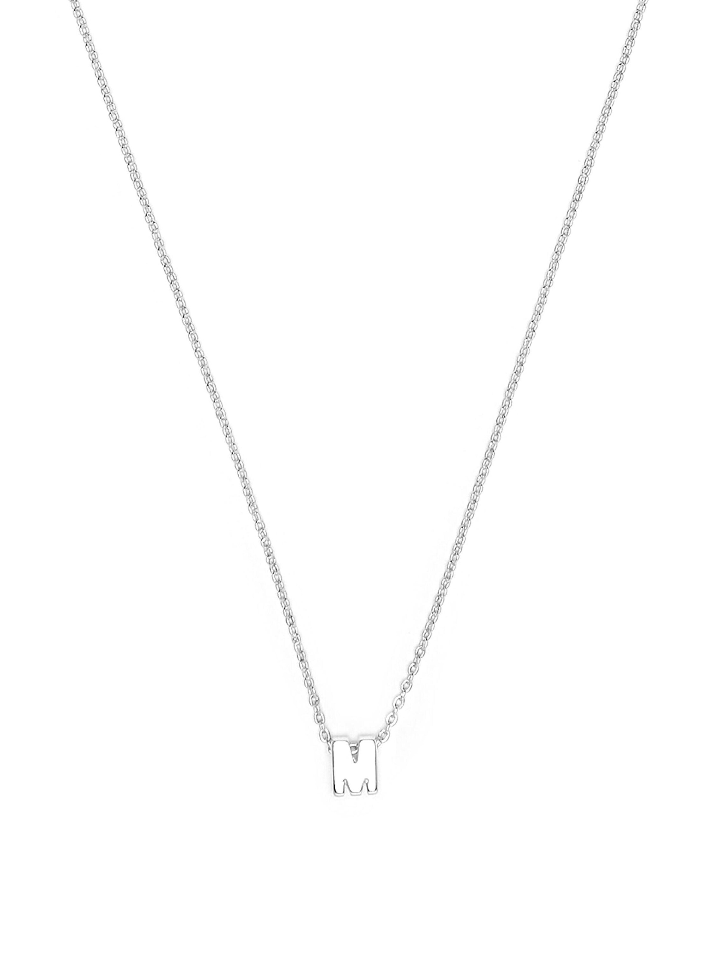 Luxenter Necklace 'Alphabet M' in Silver