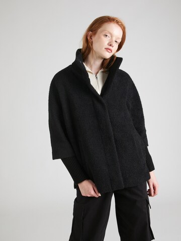 COMMA Between-Seasons Coat in Black: front