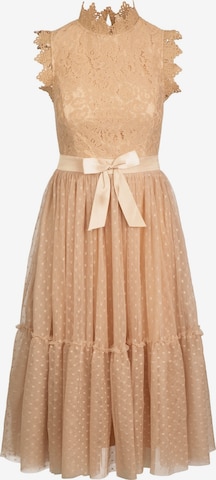 APART Evening Dress in Beige: front