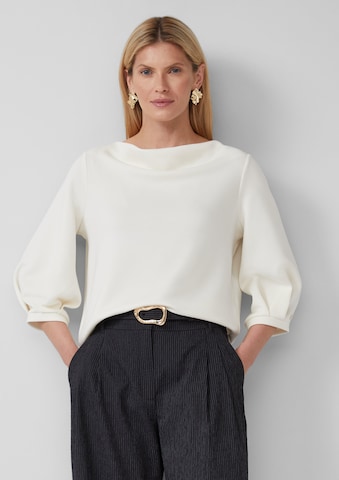 Sweat-shirt s.Oliver BLACK LABEL en beige : devant