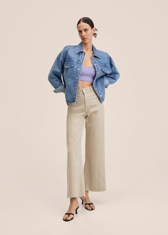 MANGO Wide leg Jeans 'Catherin' in Beige