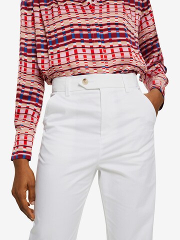 ESPRIT Regular Pleated Pants in White