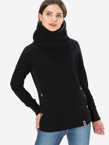 Fli Papigu Sweatshirt 'Bubble Butt' in Black: front