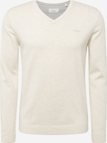 s.Oliver Sweater in Beige: front