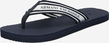ARMANI EXCHANGE Žabky - Modrá: predná strana