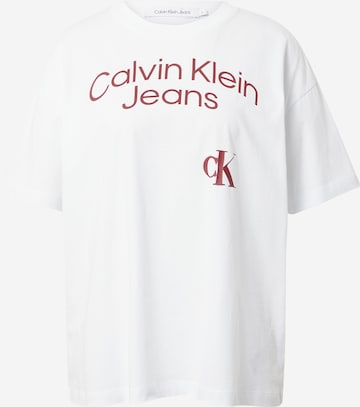 Calvin Klein Jeans Tričko - biela: predná strana