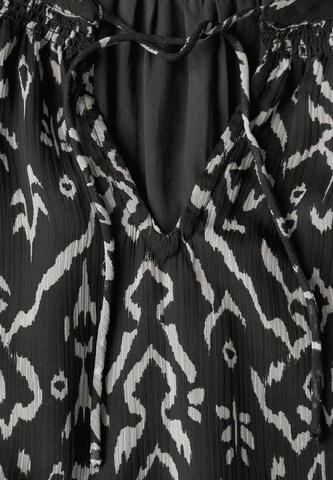 Street One Studio Raglan Chiffon Bluse in Schwarz