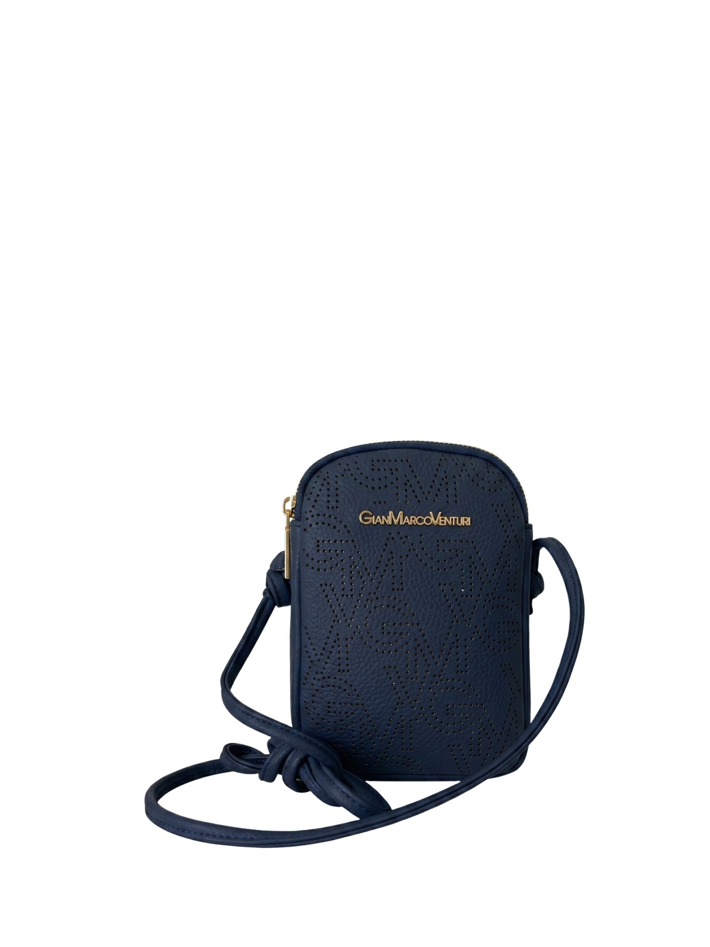 Borsa a tracolla di GianMarco Venturi in beige: frontale