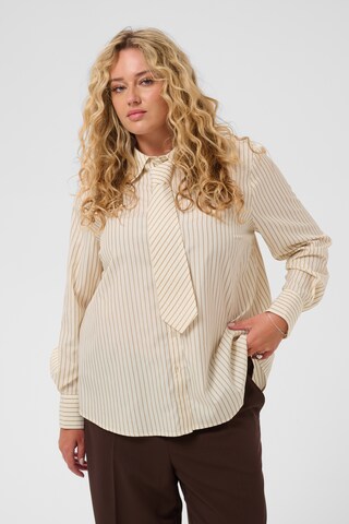 KAFFE CURVE Blouse 'KCliama ' in White: front
