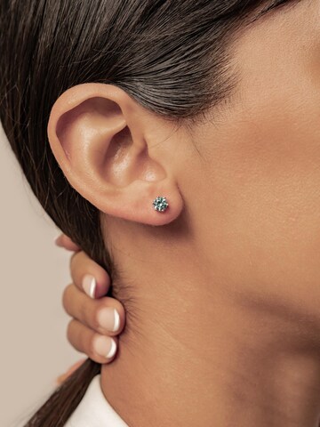 Hey Happiness Oorbellen 'Aquamarine Gemstone' in Goud