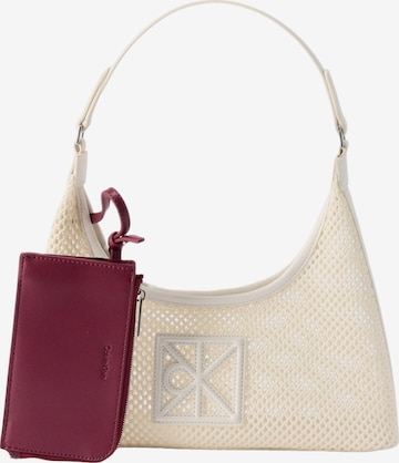 Calvin Klein - Bolso de hombro 'EMBLEM' en blanco: frente