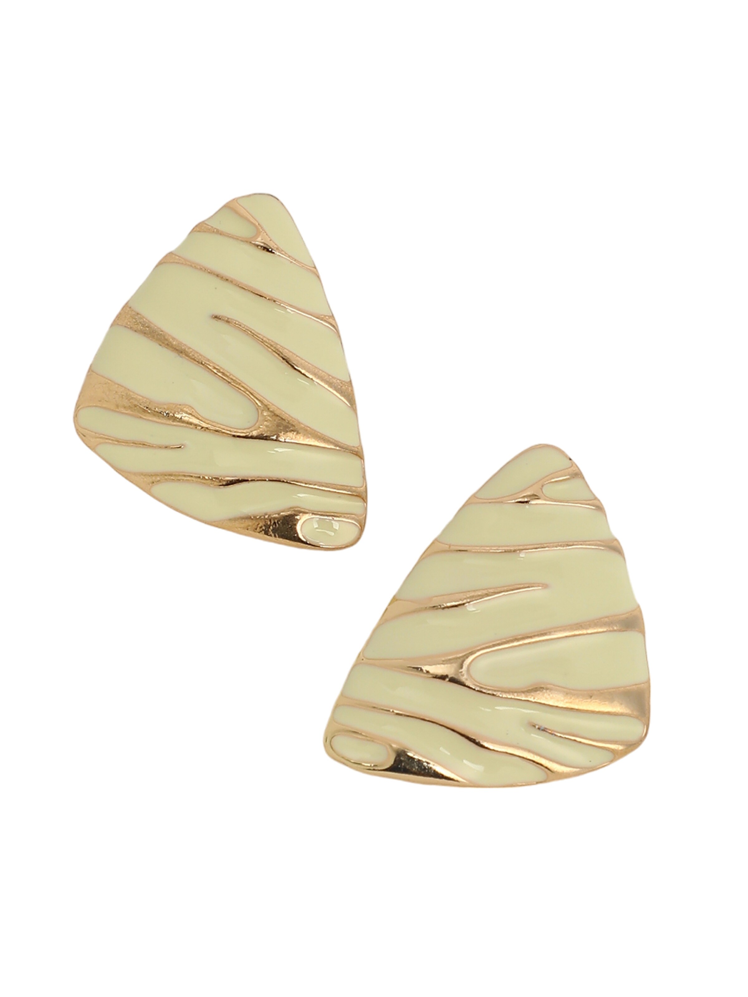 Boucles d'oreilles 'Ornat' SOHI en beige : devant