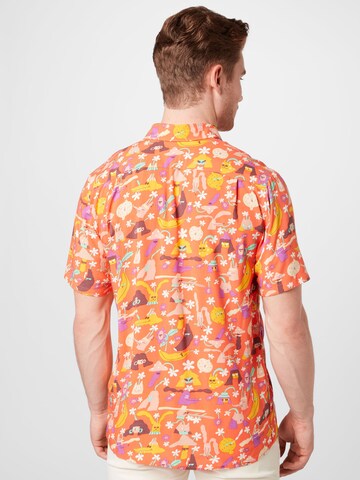 Volcom Regular fit Button Up Shirt 'Egle Zvirblyte' in Orange